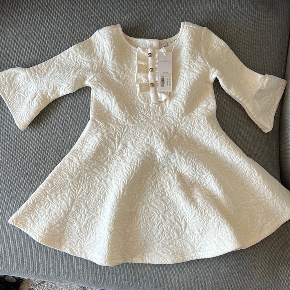 White long sleeved dress. Janie and Jack NWT